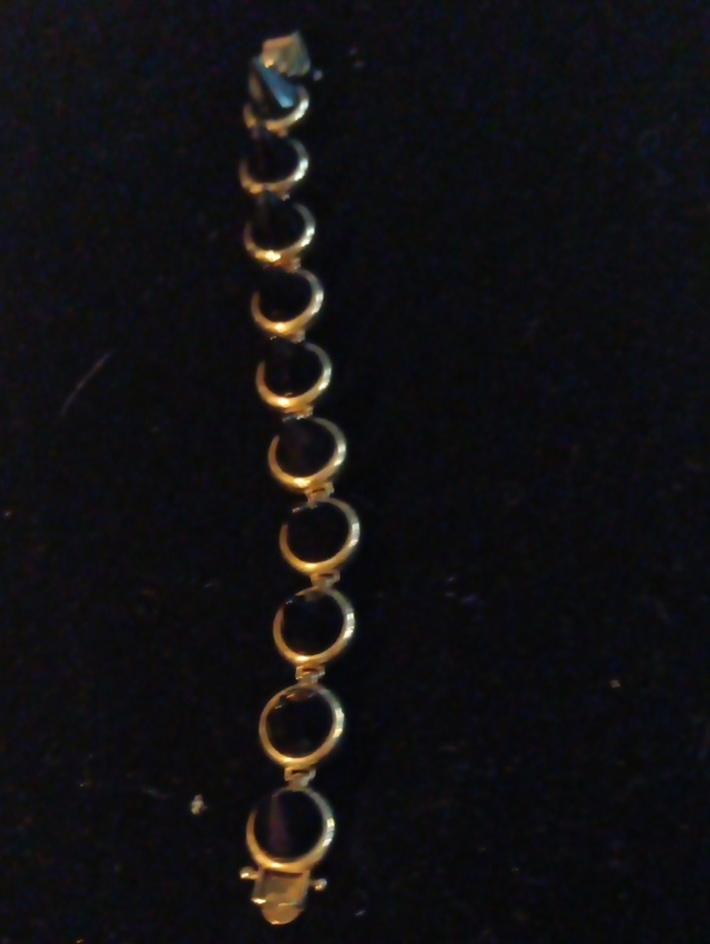 Eddie Borgo Gold/Onyx Rock Stud Link Bracelet